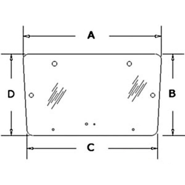 Aftermarket Upper Rear Glass 3477716M1 - main